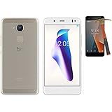 funda TPU LISA Transparente para BQ AQUARIS V Plus, VS PLUS (5.5) + Protector Cristal Templado