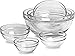 Circleware Basic Huge Set of 7, Nested Glass Serving Mixing Bowls Set for Fruits, Salad, Dessert and All Food-4