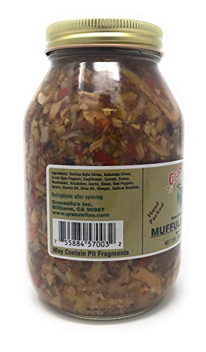 Granzella's New Orleans Style Muffuletta Olive Salad Mix (24 oz jar)