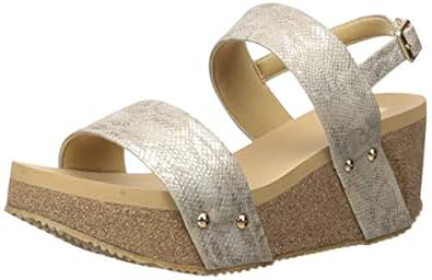 Amazon.com | VOLATILE Women's Summerlove Studded Slingback Wedge Sandal Shoes | Sandals