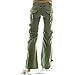 Molecule Women's Himalayan Hipsters Low Rise Flared Green Cargo Pants | USA 2/S (Tag M) Field Green