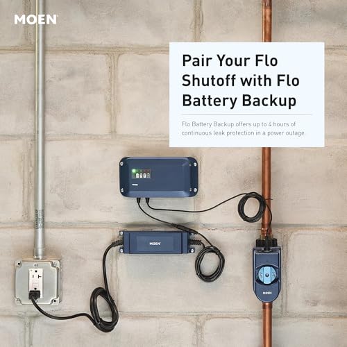 Moen Flo Smart Water Monitor and Automatic Shutoff Sensor, Wi-Fi Connected Water Leak Detector for 1-Inch Diameter Pipe, 900-006 - View 15