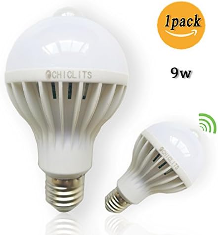 Chiclits Night Light Lamp with Motion Sensor Light E27 110V 5W 7W 9W Led Night Bulb Auto Turn On/Off Stairs Lights Cool White (9)