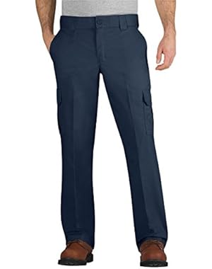 Men's Flex Regular Fit Straight Leg Cargo Pants Navy 42W x 30L