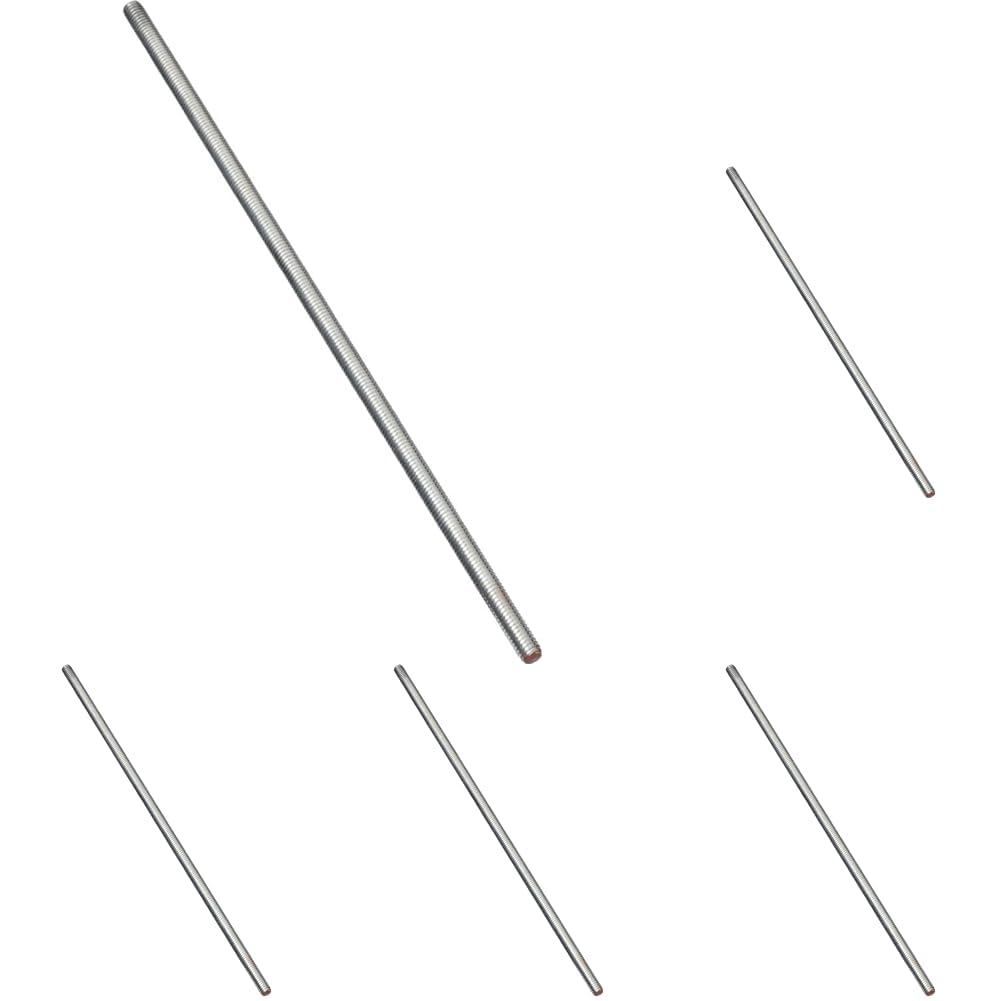 National Hardware N179-325 4000BC Steel Threaded Rod in Zinc Plated,5/16"-18x12 (Pack of 5) Image