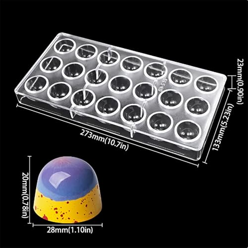 Grainrain polycarbonate chocolate mold polycarbonate chocolate bar mould Bullet Clear Hard Plastic candy pastry tools - Big Size (19322)