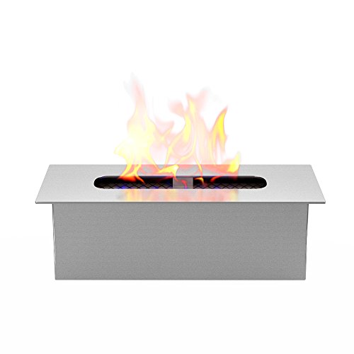 Regal Flame Slim 8 Inch Bio Ethanol Fireplace Burner Insert .5 Liter. All Types of Indoor, Gas