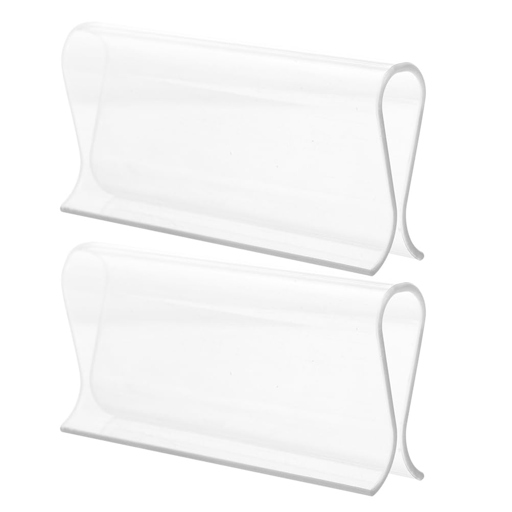 OUNONA Roller Blind Grips Transparent Plastic Cloth Clips for Cordless Window Blinds Easy Installation Roller Blind Accessories Set of 2