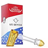 Glass Water Hammer Bub 5 inch Yellow Gold Fumed Smoking Device