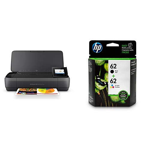HP OfficeJet 250 All-in-One Portable Printer with Wireless & Mobile Printing (CZ992A) with Std Ink Bundle