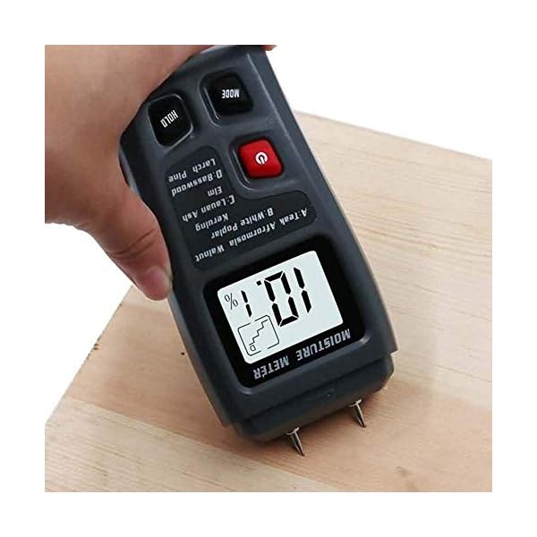 ZJ LIUJING Holz Feuchtigkeitsmesser, Digital Holz Feuchtigkeit Tester Detektor mit LCD Display, Messgerät Tragbar – Bild 4