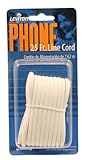 Leviton C2413-25W 25-Feet Flatwire Modular Phone Line Cord with Modular Plugs, White
