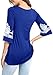 levaca Womens 3/4 Sleeve Scoop Neck Heart Printed Casual Tunic Tops