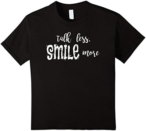 unisex-child Talk less smile more T-Shirt 6 Black