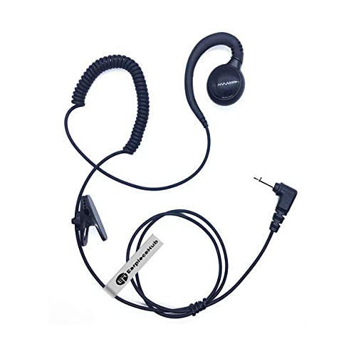 3.5MM 1 Pin Icom C Shape Swivel Soft Ear Hook Listen/Receiver Only Earpiece Headset Compatible for 2 way Radio