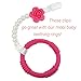 Pacifier Clip - 2 Pack - Silicone Baby Teething Pacifier Clips with Bag- GIRL - Teether - BPA-Free - Non-Toxic