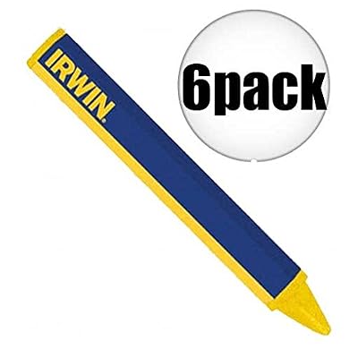 Irwin Strait Line 66406 Yellow Lumber Crayon 6-Pack