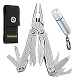 Leatherman - Wingman Multitool + LED Lenser K2L Flashlight (Keyring Torch) - Great Tool Accessory Bundle (Wingman with White Flashlight)