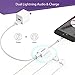 Wesoo Dual port Adapter & Splitter, Headphone Audio & Charge Adapter Compatible with iPhone 7/7 Plus, iPhone 8/8 Plus, iPhone X