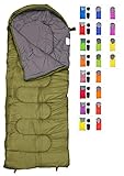 REVALCAMP Sleeping Bag for Cold Weather – 4 Season Envelope Shape Bags by Great for Kids, Teens & Adults. Warm and Lightweight – Perfect for Hiking, Backpacking & Camping