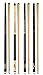 Set of 4 Pool Cues New 58