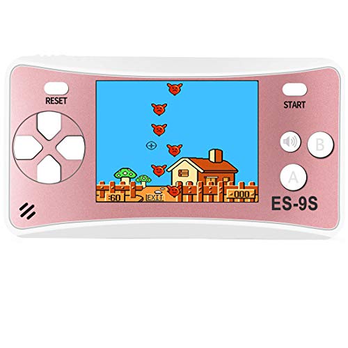 Great Boy Handheld Games Console for Kids with Built in 168 Mini Video Games Device Fun Arcade Gaming Machines Portable Electronic Consoles Player 2. 5" Screen (Rose)