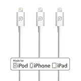 Dreo Lightning Cable [White] 3 Pack [MFI Apple Certified] 3ft 8 Pin to USB SYNC Cable Charger Cord for Apple iPhone,iPod,iPad Mini,iPad,iPad Air (Regular(1m))