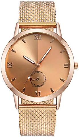Sale Clearance Fashion Womens Quartz Watches,Ladies Watches Casual Business Sports Round Glass Mirror Dial Stainless Steel Belt Mesh Unisex Fine Analog Watch