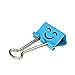 Smiling Binder Clips ,19mm ,Assorted Colors ,40 Clips per Tub (8487)