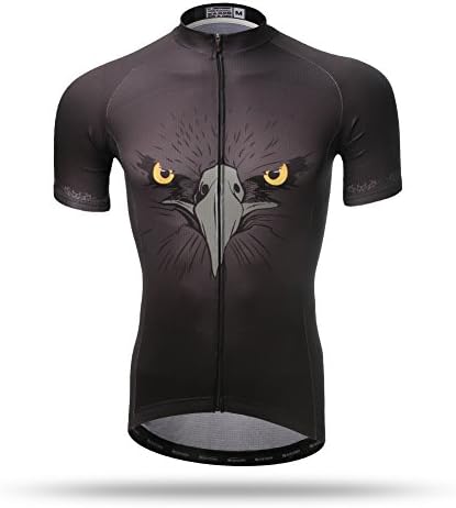 Xintow Men's Cycling Jersey 3d Padded Road Bicycle Bib Shorts Clothing Racing Short Sleeve Shirts Sportwear Hawk (Shirts, XL)