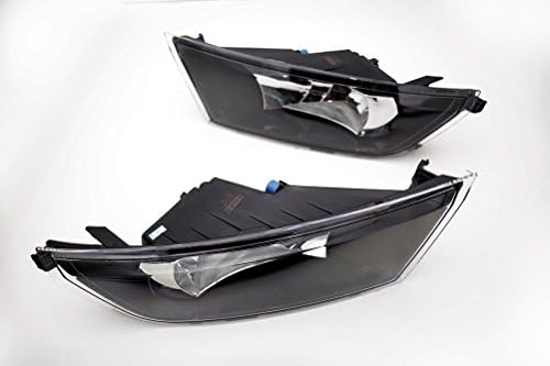 1Pair Left & Right Clear Front Bumper Fog Light Driving Lamps With Bulbs Generic fit for Skoda Fabia 2015