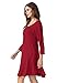 JollieLovin Women Plus Size 3/4 Sleeve Casual Dresses Crew Neck T Shirt Swing Dress with Pockets