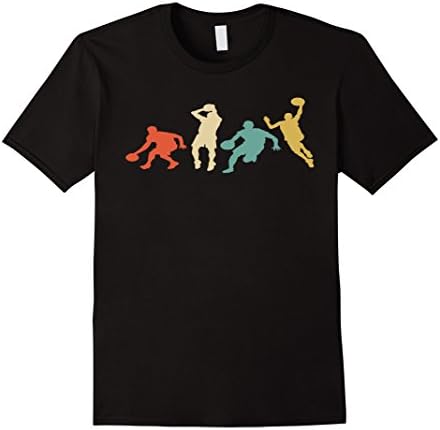Mens Classic Vintage basketbal t shirt Large Black