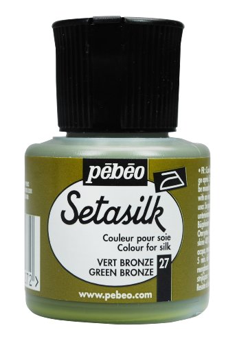 Pebeo Setasilk Silk Painting 45-Milliliter Bottle, Green Bronze