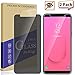 Zeking [2-Pack] for Samsung Galaxy J8 (2018) Privacy Tempered Glass Screen Protector, Anti-Glare Drop Defence Anti-Spy Water Resistant [Anti Scratch][Anti-Fingerprint] Bubble Free