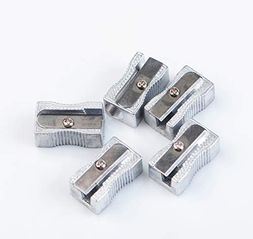 BNC Metal Rectangular Silver Pencil Sharpeners Pack of 24