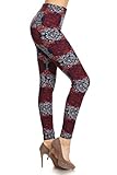 Leggings Depot Ultra Soft REGULAR and PLUS Popular Best Printed Fashion Leggings Batch2 (Regular (Size 0-12), Cherry Allure)