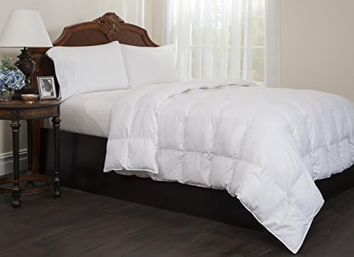 Luxurious Cotton Sateen Comforter - Cozy and Comfortable King Size Comforter - 300 Thread Count - Swiss Dot Design - (104 x 86)