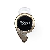 Amzdeal Boas LC-888 Mini Bluetooth 4.0 Earpiece for iPhone 6+ 6 5s 5c 4s 4, iPad 2 3 4 New iPad, iPod, Android, Samsung Galaxy, Smart Phones (Golden)