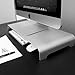 Vaydeer Aluminum Monitor Stand Computer Riser Universal Metal Desktop Stand Base up to 27 inches Screens for PC, Laptop, iMac, Mac, MacBook with Storage Space for Magic Keyboard & Mouse(Silver)thumb 4