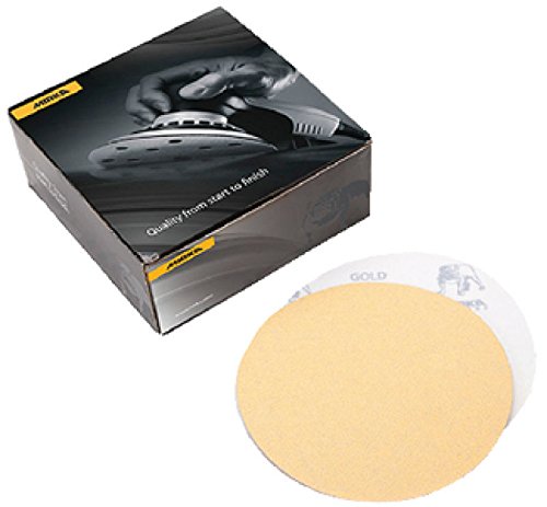 MirkaBulldog Gold Abrasive Discs 5" Hook And Loop No Hole 100 Grit (50 Count)