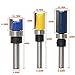 Wood Milling Cutter, DeSS 3Pcs/Set 1/4