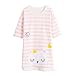 Little Girls' Kitty Nightgowns Cat Sleep Shirts Cotton Nightie Pink 3/4 Sleeve for Toddler
