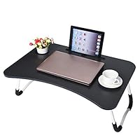 Hstore Desk, Foldable Portable Laptop Stand Bed Lazy Laptop Table Small Desk Breakfast Tray (Ship from USA)