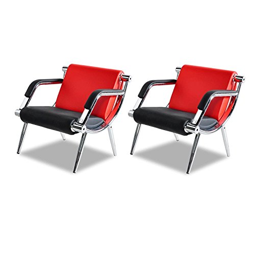 Guest & Reception Chairs BORELAX Red and Black PU Leather Office