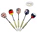 VENNOBIA Darts, 15 Pieces Steel Tip Darts Set 18 Grams with Flghts Aluminum Shafts,Brass Barrels and Dart Sharpener