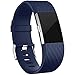 Wepro Replacement Bands for Fitbit Charge 2 HR , 3-Pack Fitbit Charge2 Wristbands, Small, Black, Blue, White