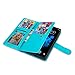 Galaxy Note 9 Wallet Case, SUPZY Leather Detachable Magnetic Flip 9 Card Slots Holder Wrist Strap Purse Removable Slim Protective Cover for Samsung Galaxy Note 9 (2018) 6.4 inch (Blue)