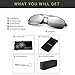 SUNGAIT Ultra Lightweight Rectangular Polarized Sunglasses Silver Mirror Lens
