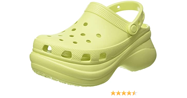 platform crocs green